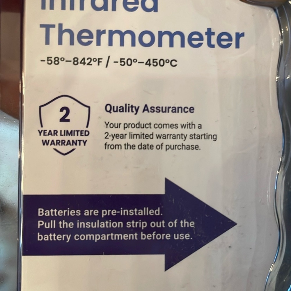 Infrared Thermometer Batteries Included - Picture 3 of 3